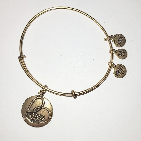ALEX AND ANI "LOVE" ADJUSTABLE BANGLE BRACELET - Picture 3 of 6